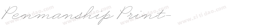 Penmanship Print字体转换